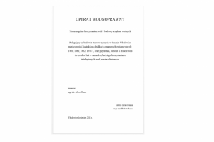 Operat wodnoprawny
