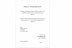 Operat Wodnoprawny