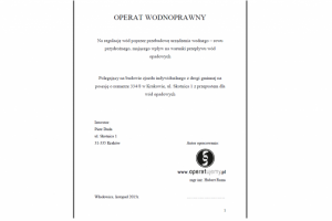 Operat wodnoprawny