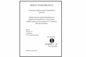 Operat wodnoprawny