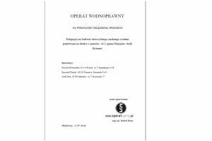 Operat wodnoprawny