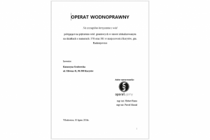 Operat wodnoprawny